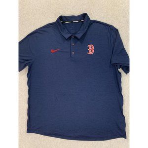 Boston Red Sox Nike Short Sleeve Baseball Polo Shirt (Men's XL) Blue